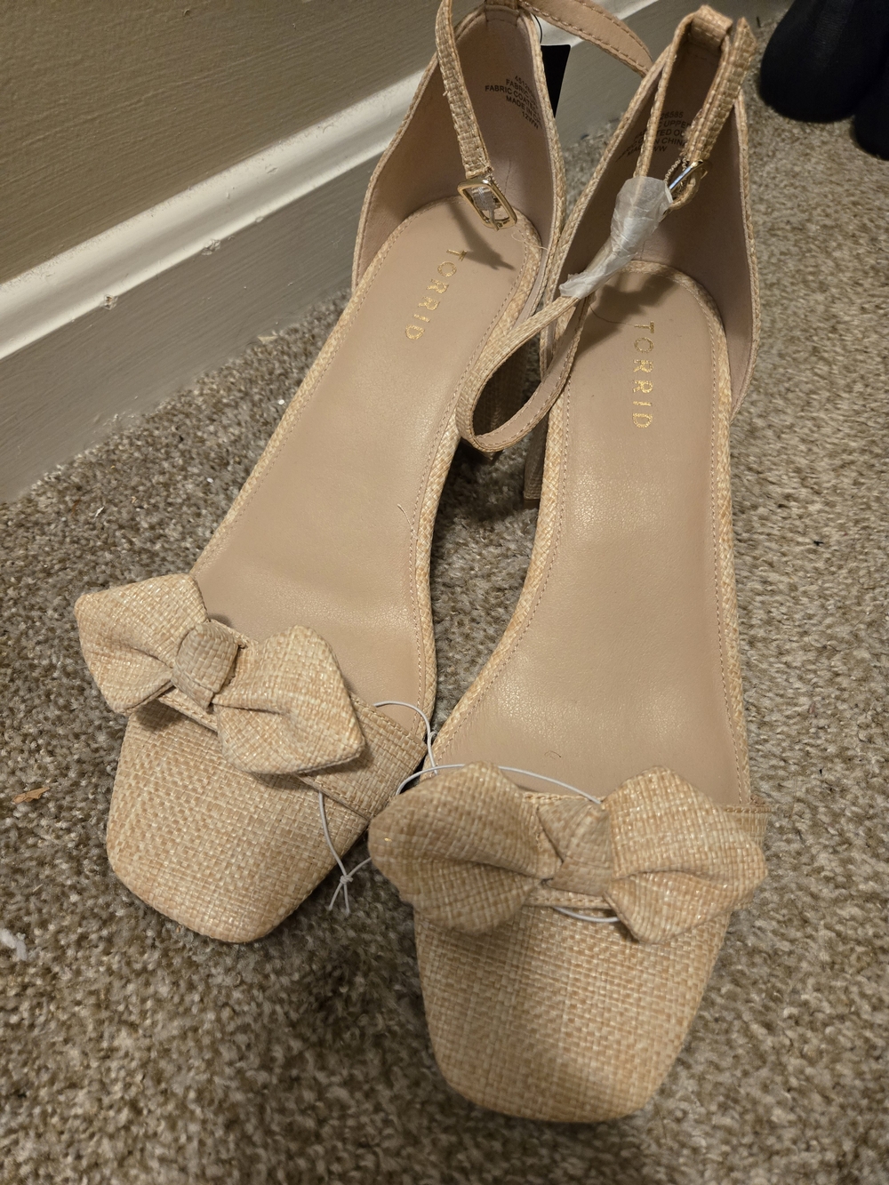 torrid Beige Bow Ankle-Strap Sandals